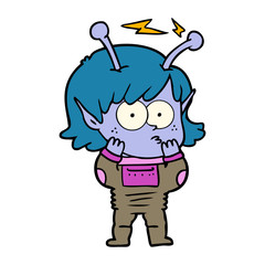 cartoon alien girl