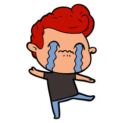 cartoon man crying