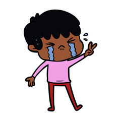 cartoon boy crying