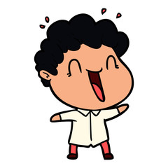 cartoon happy man