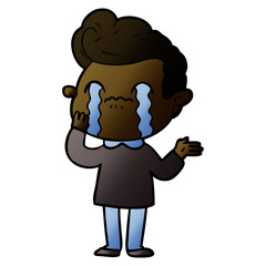 cartoon man crying