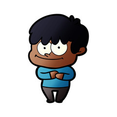 happy cartoon man