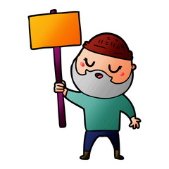 cartoon man with beard