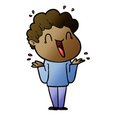 cartoon happy man