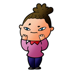 Obraz premium cartoon woman