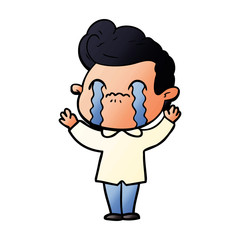 cartoon man crying