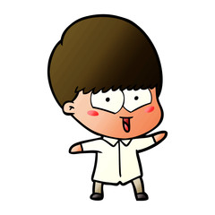 cartoon happy boy