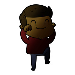 cartoon friendly man