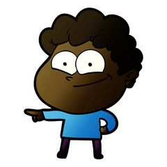 cartoon happy man