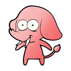 happy cartoon elephant