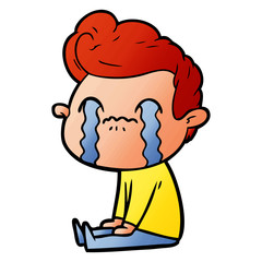 cartoon man crying