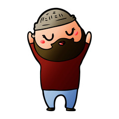 cartoon man with beard