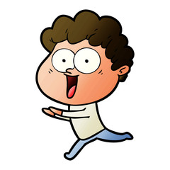 Obraz premium excited man cartoon