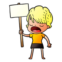 cartoon woman talking