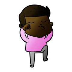 Fototapeta premium cartoon model guy pouting
