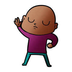 cartoon bald man