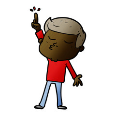 cartoon model guy pouting