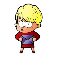 cartoon woman