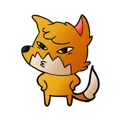 clever cartoon fox