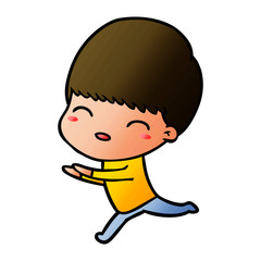 Obraz premium happy cartoon boy