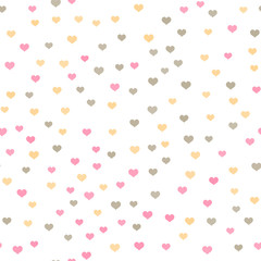 Seamless pattern with little red hearts for Valentine's Day. Vector