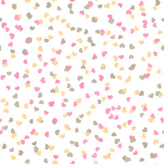 Seamless pattern with little red hearts for Valentine's Day. Vector