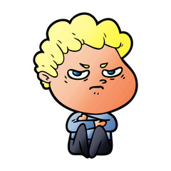 cartoon angry man