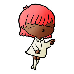 cartoon woman