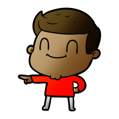 cartoon friendly man