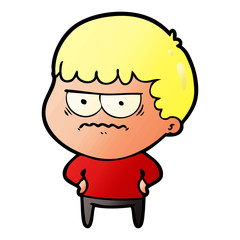 cartoon annoyed man