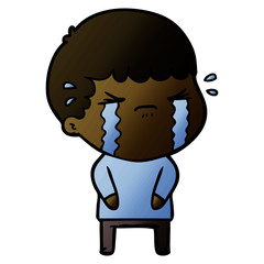 cartoon man crying
