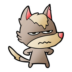 cartoon annoyed wolf