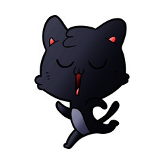cartoon cat singing