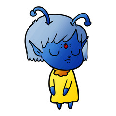 cartoon alien girl