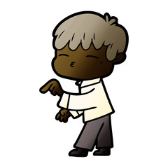 Obraz premium cartoon curious boy