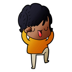 Obraz premium cartoon woman talking