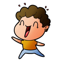 cartoon happy man