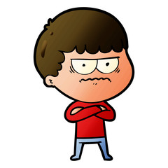 cartoon annoyed man