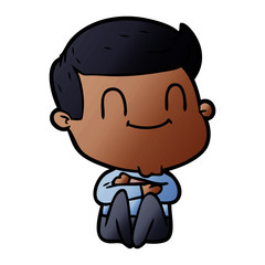 Fototapeta premium cartoon friendly man