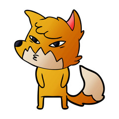 clever cartoon fox
