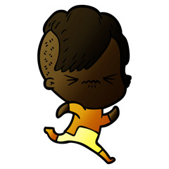 cartoon annoyed hipster girl