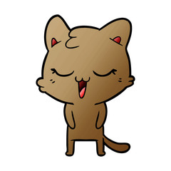 happy cartoon cat