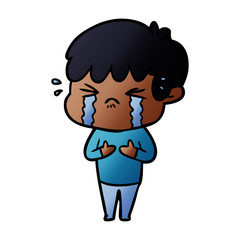 cartoon boy crying
