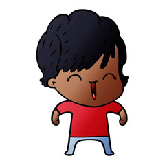 cartoon laughing woman