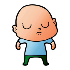 cartoon bald man