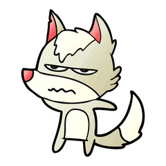 cartoon annoyed wolf