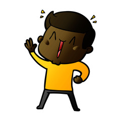 Fototapeta premium cartoon happy man