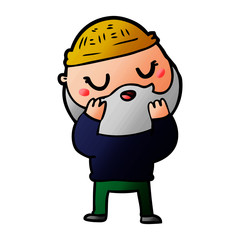 cartoon man with beard