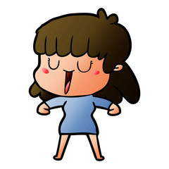 cartoon woman laughing