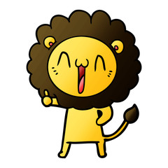 happy cartoon lion